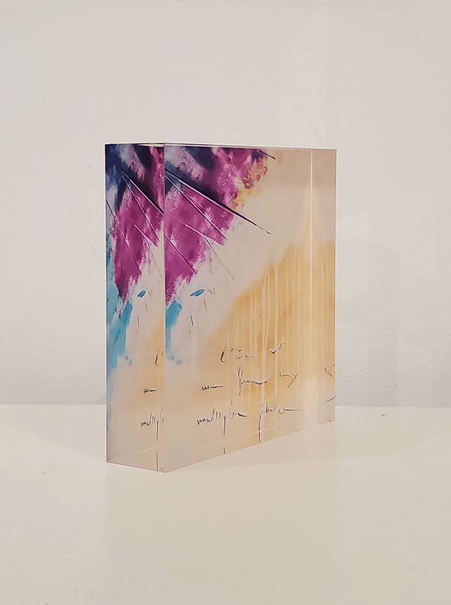 Impression sur verre acrylique - Âme fleur