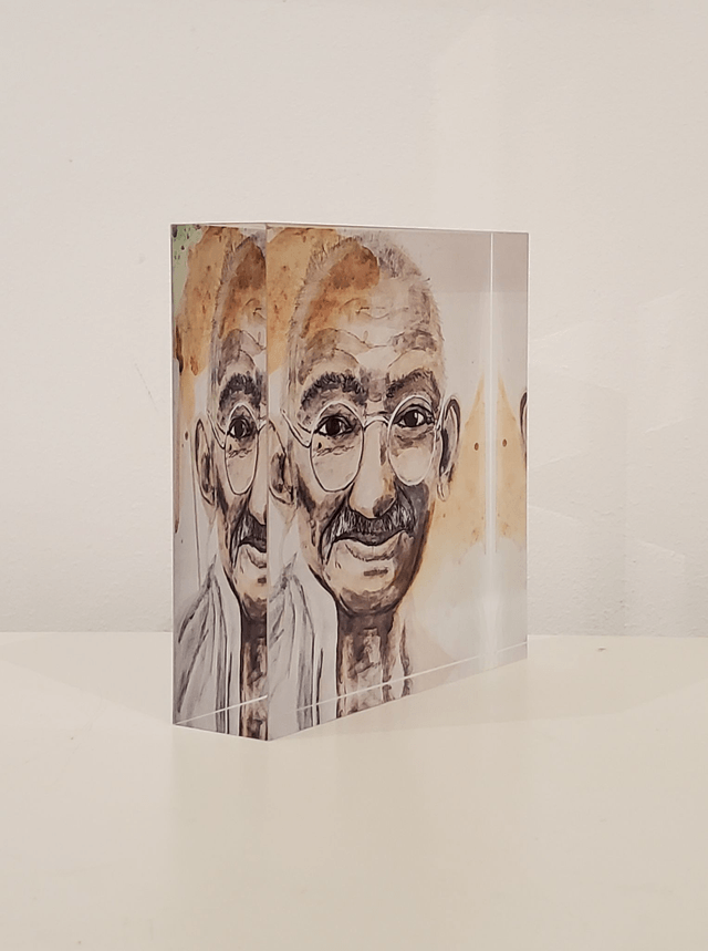 Impression sur verre acrylique - Gandhi