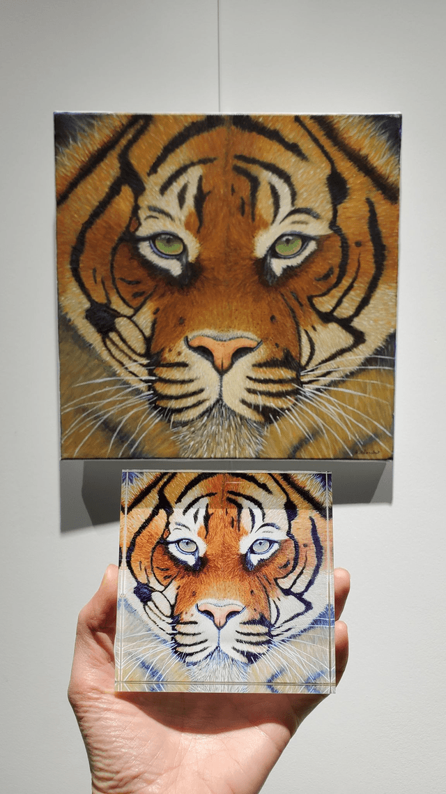 Impression sur verre acrylique - La tigresse