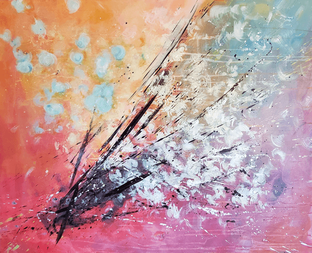 Carte postale du tableau &quot;Explosion de vie&quot;