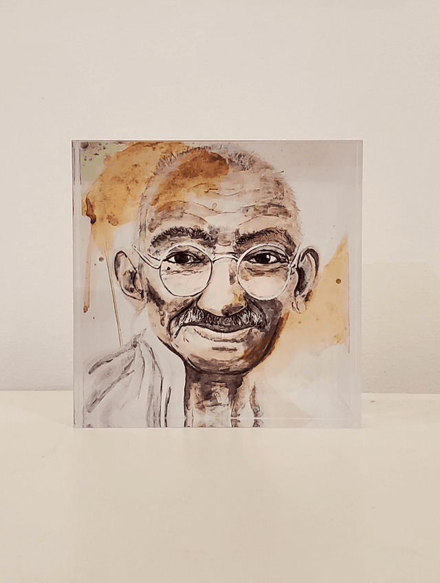 Impression sur verre acrylique - Gandhi